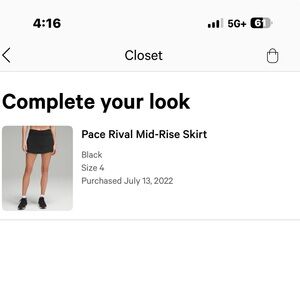 Lululemon Black Women's skort